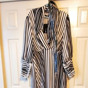 Maxi dress black and white stripes